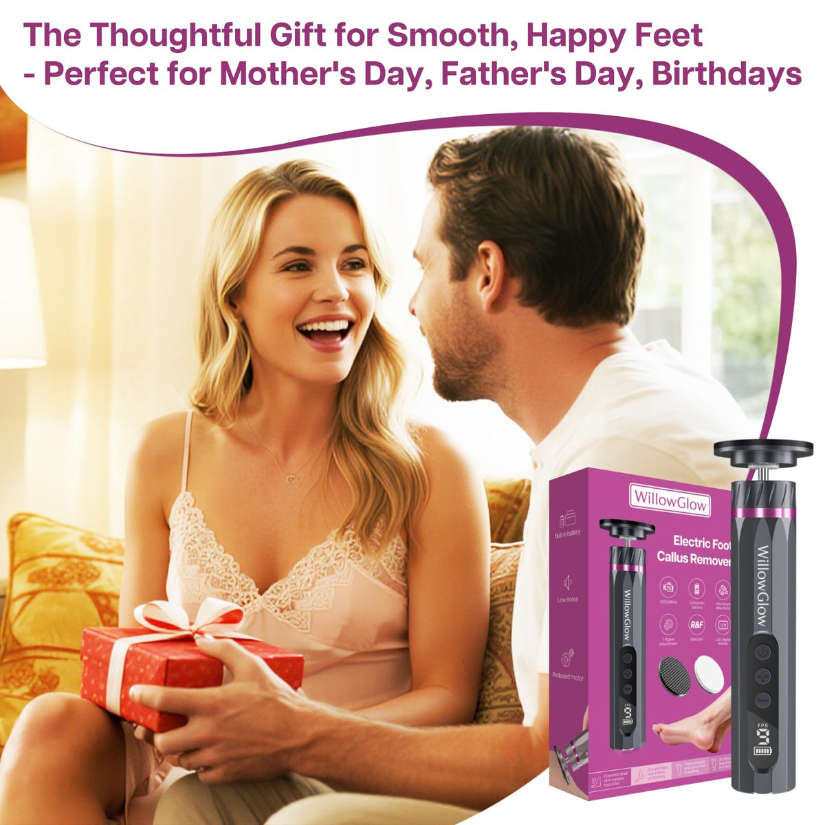 Professional Electric Foot Callus Remover with 9-Speed Cordless Foot File