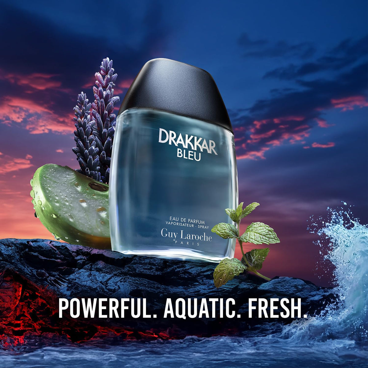 Guy Laroche Drakkar Bleu Eau de Parfum for Men, Aquatic Aromatic Fragrance