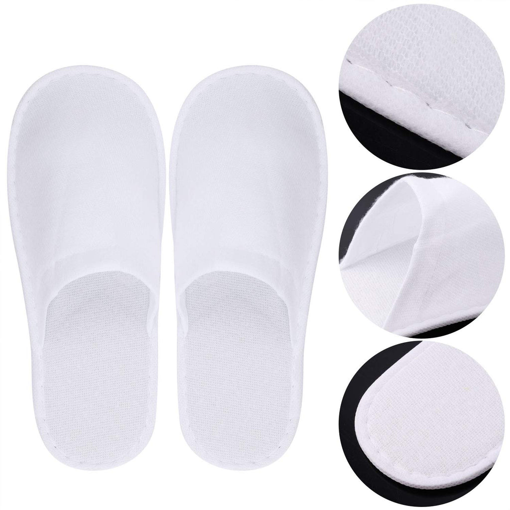 Tbestmax 24 Pairs Disposable Closed-Toe Spa Slippers