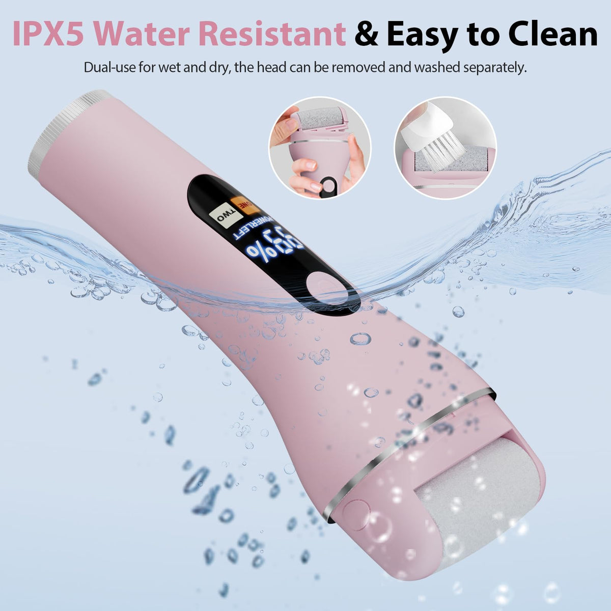 AdamPark Rechargeable Electric Foot Callus Remover, Wet/Dry Foot File
