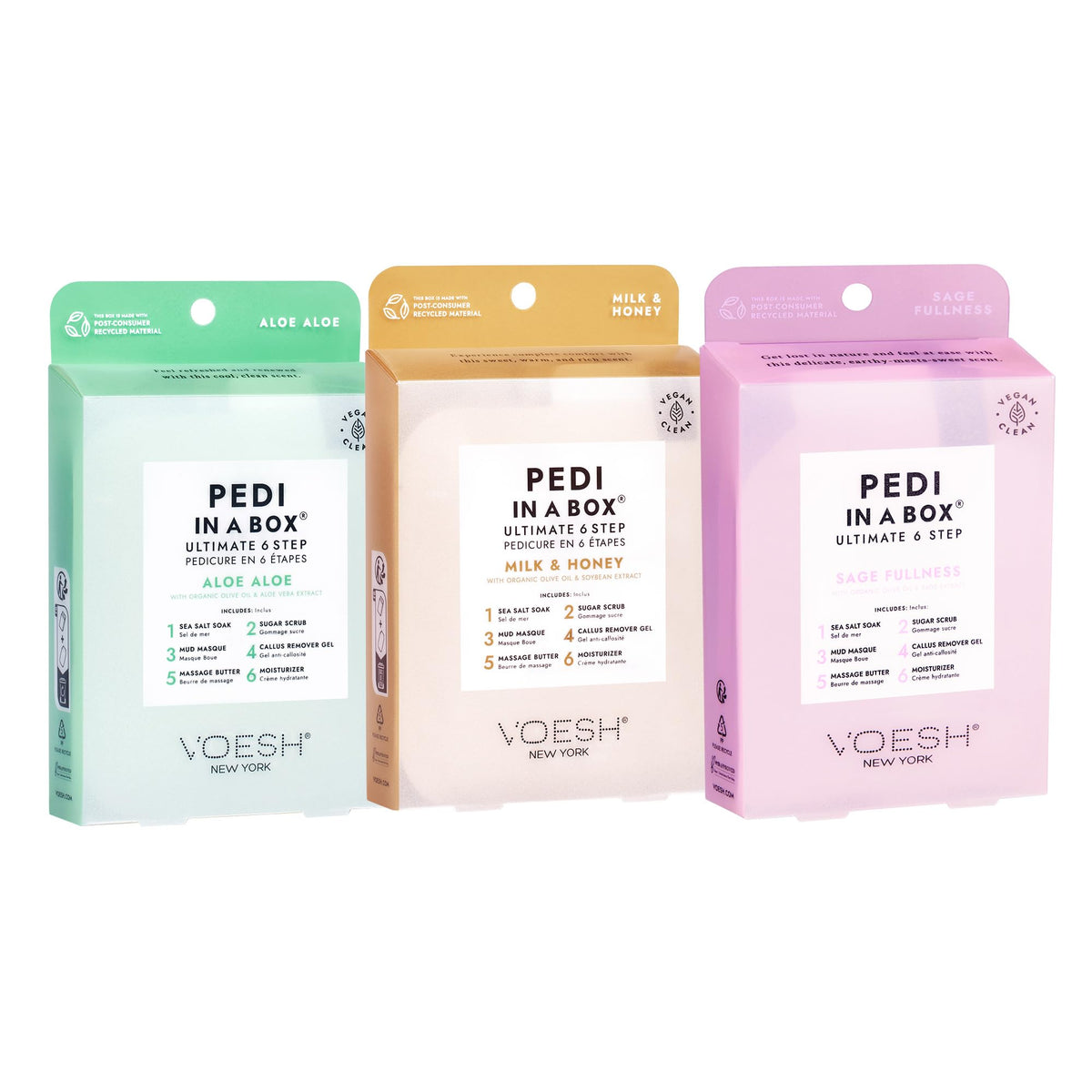 VOESH Pedi in a Box Ultimate 6-Step Pedicure System