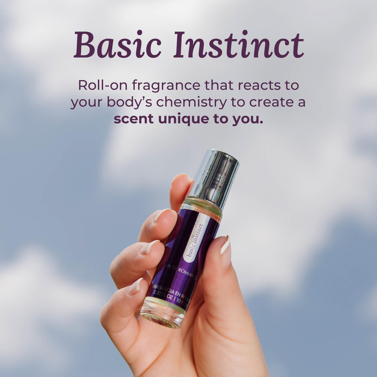 Pure Romance Basic Instinct Pheromone Roll-On Perfume, 0.35 fl oz