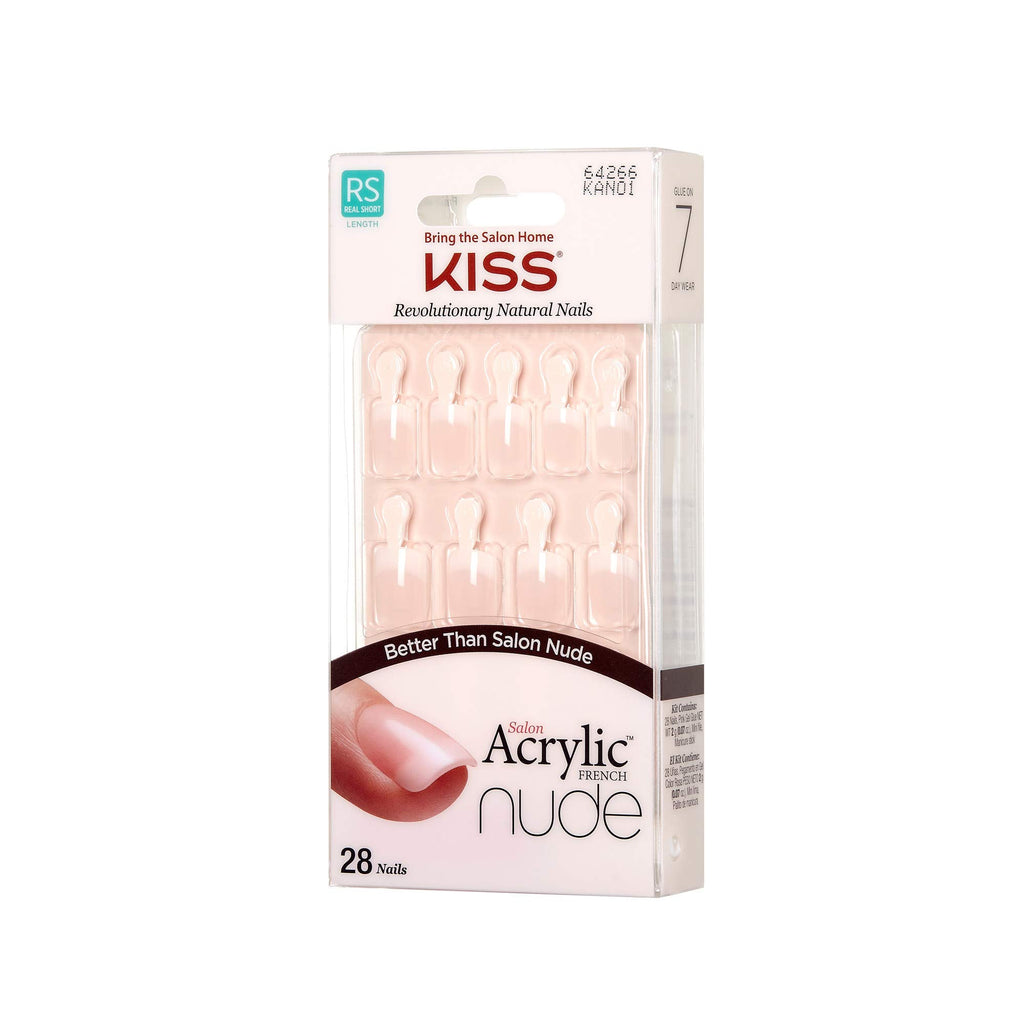 KISS Salon Acrylic Nude French Nails, 28 Count, 6 Pack