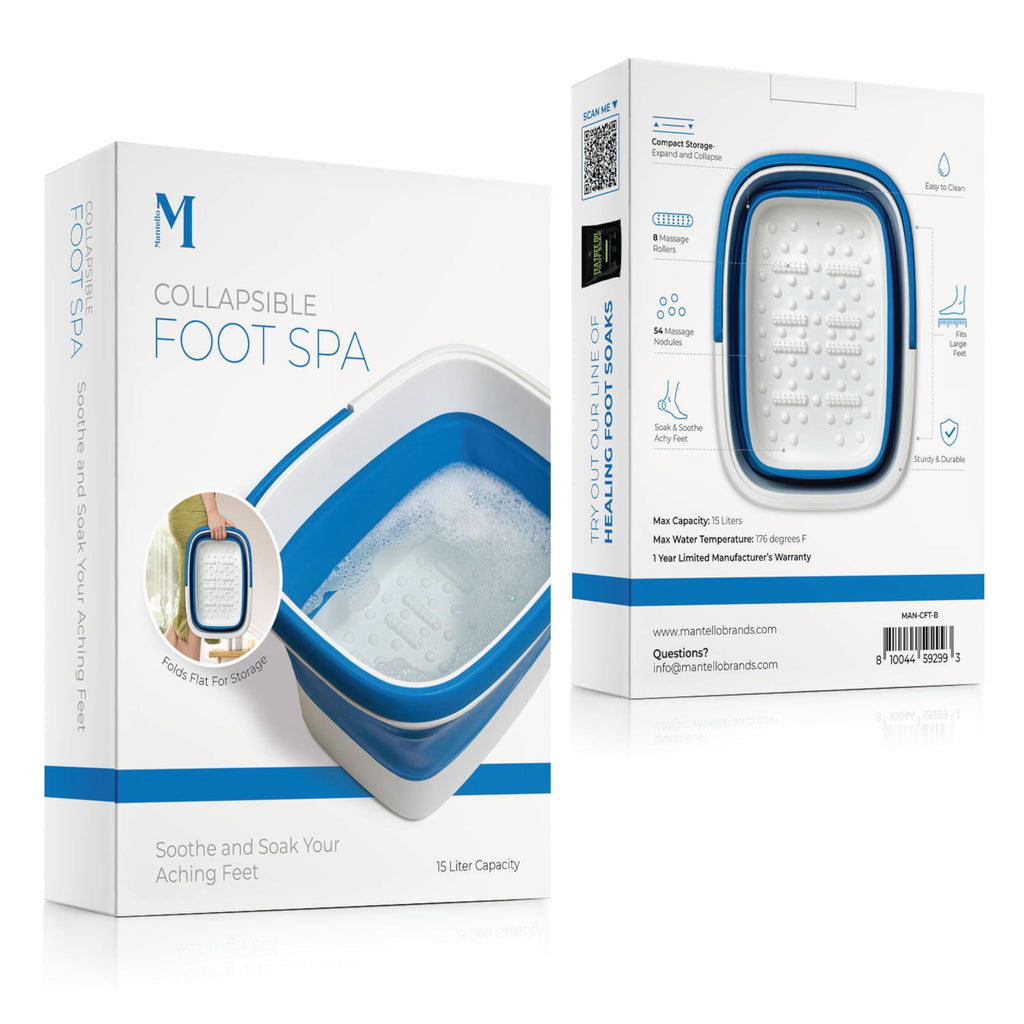 Mantello Collapsible Foot Bath Soaking Tub with Handle