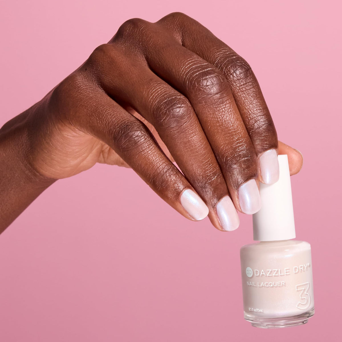 Dazzle Dry Nail Lacquer Step 3 – Artisan Off White Iridescent