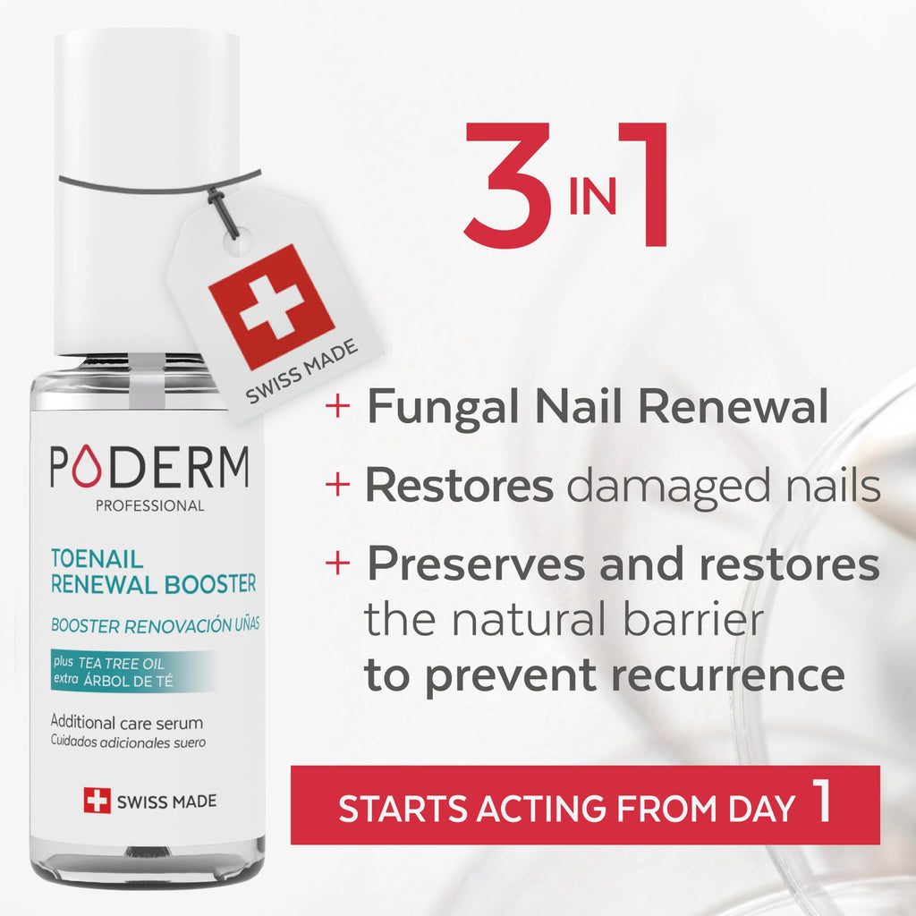 PODERM Toenail Renewal Booster Tea Tree Oil Serum Swiss Made