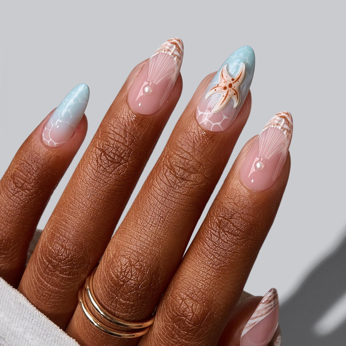 BTArtbox Press-On Nails, Salon-Quality Soft Gel Natural Manicure Kit