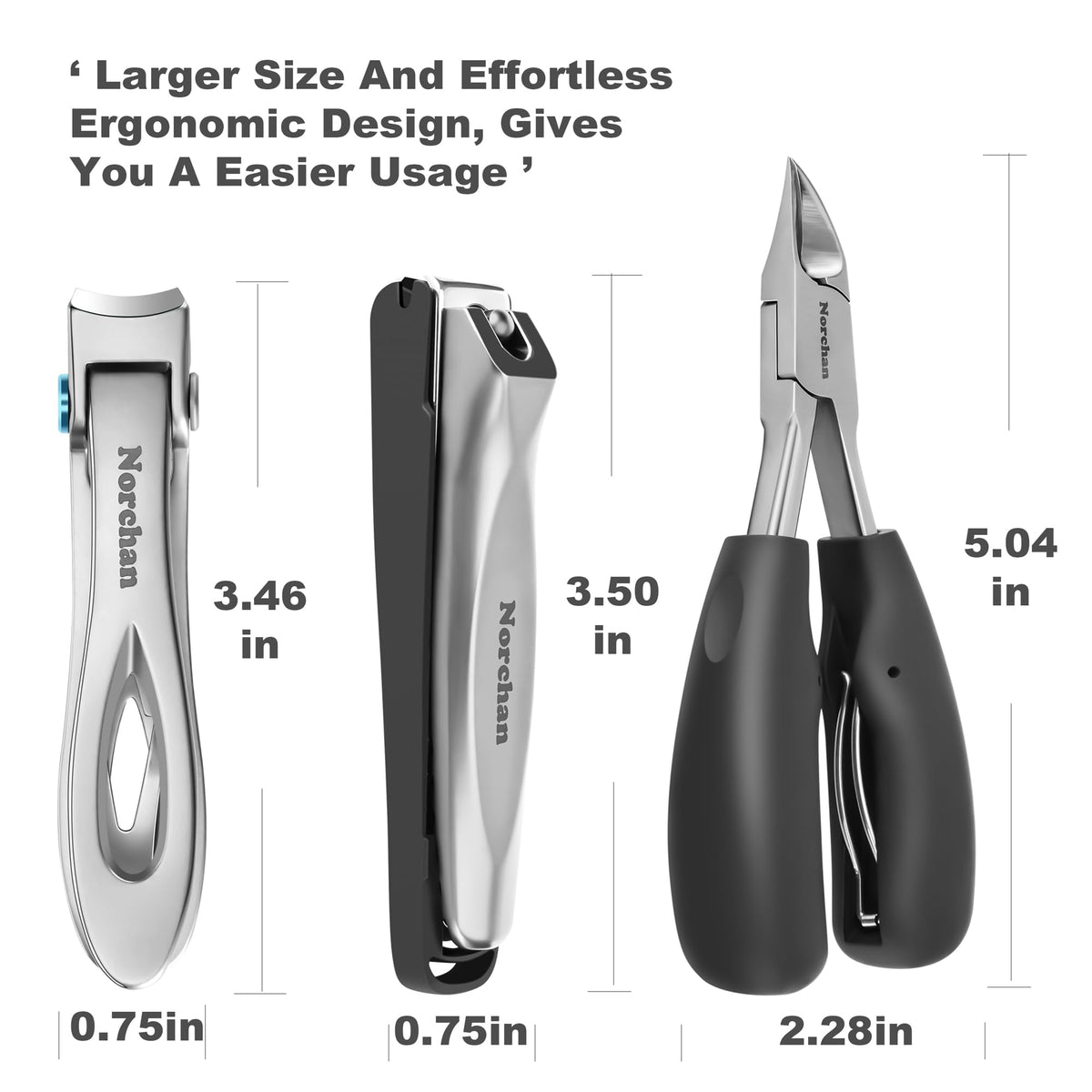 5-Piece 420J2 Stainless Steel Nail Clipper Set with Nail File