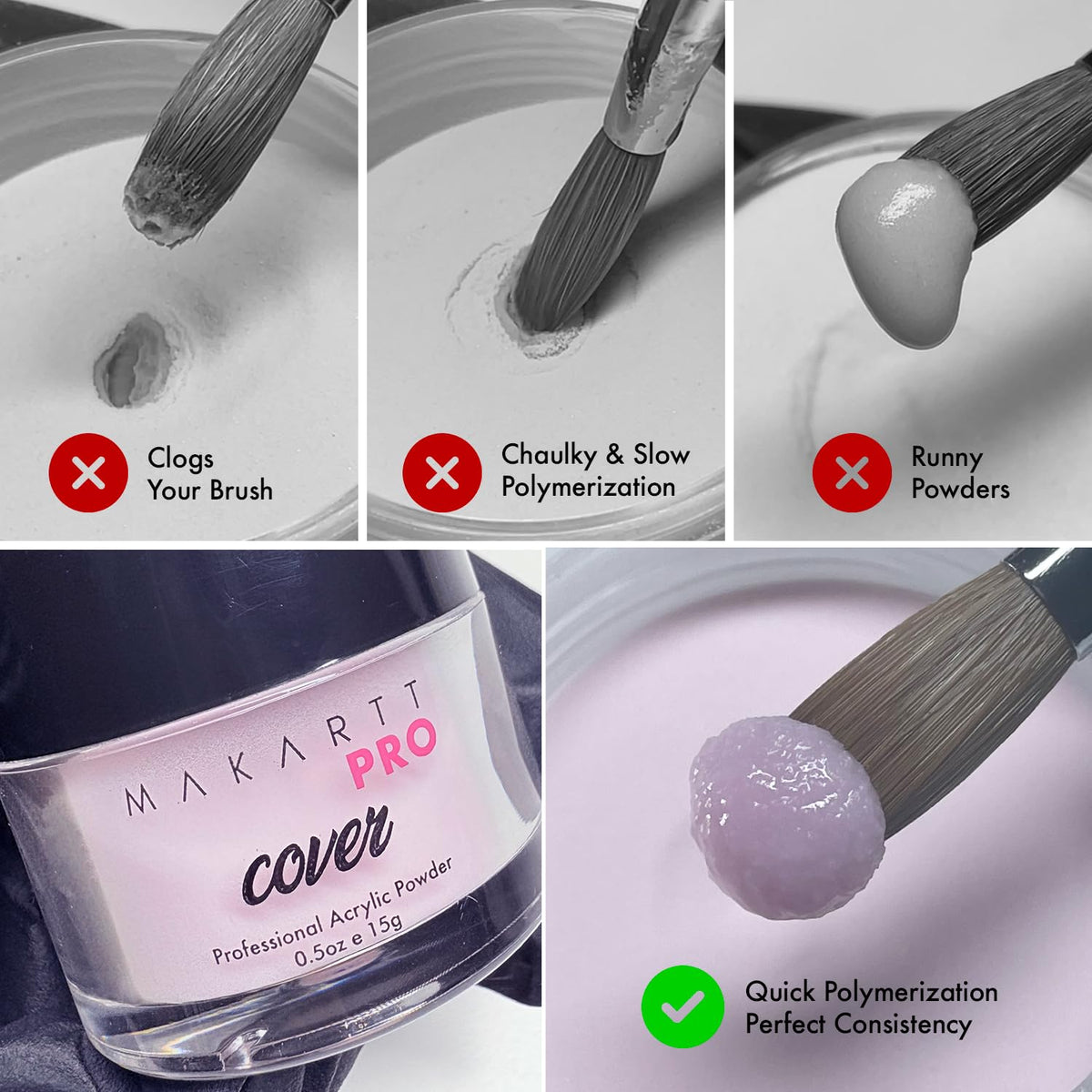 MakarttPro Mini Acrylic Nail Kit for Beginners, 12-Piece Starter Set