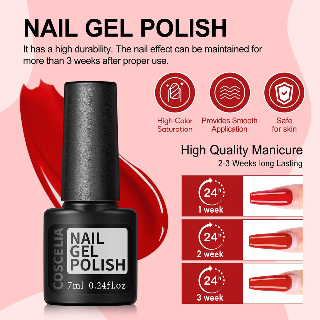 COSCELIA Gel Nail Polish Kit Multi-Color Manicure Set