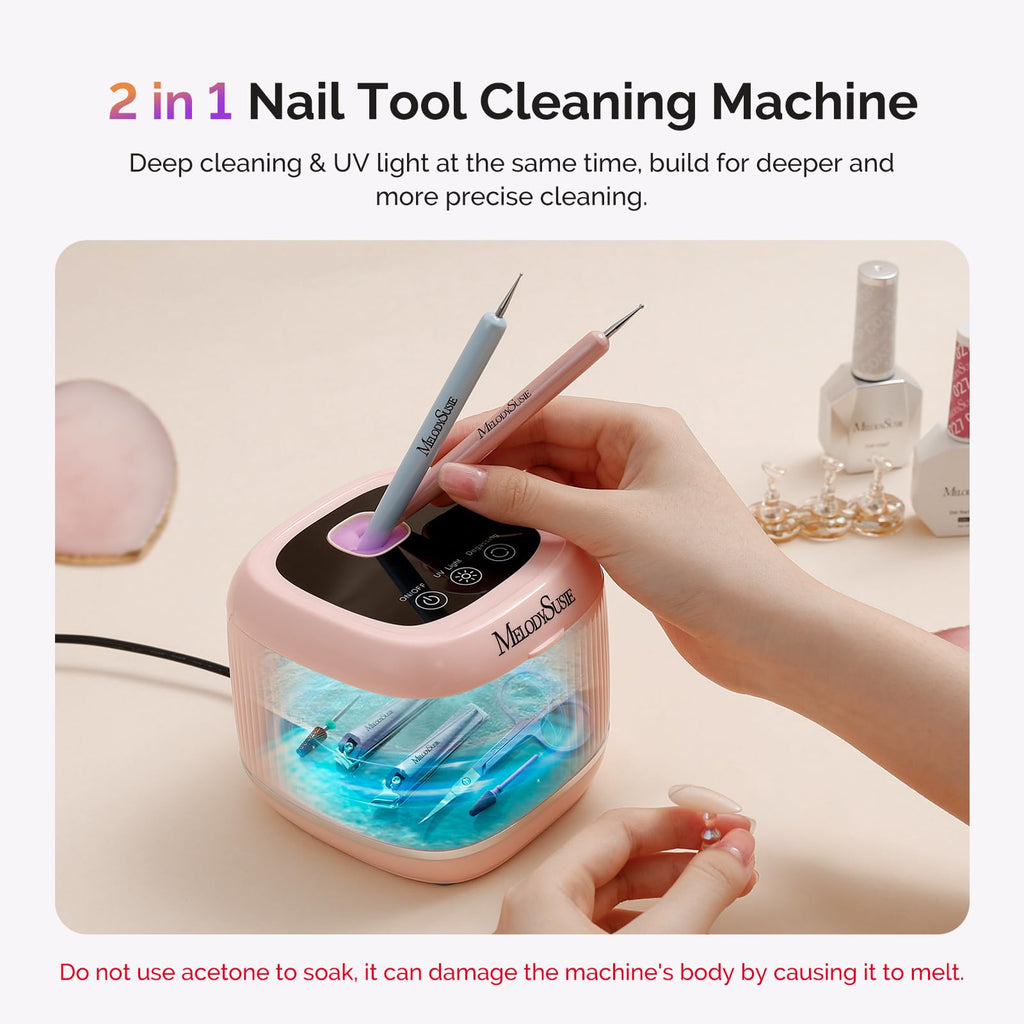 MelodySusie Nail Tool Cleaning Machine with Blue Light