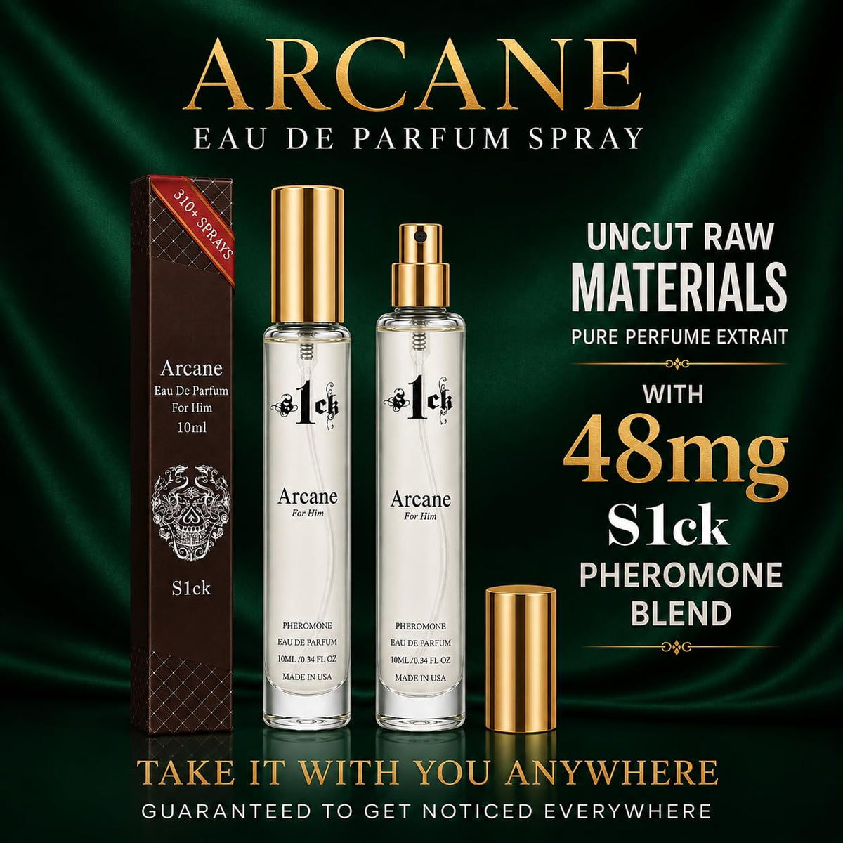 Arcane Pheromone-Infused Cologne for Men, Pineapple Scent, 10ml