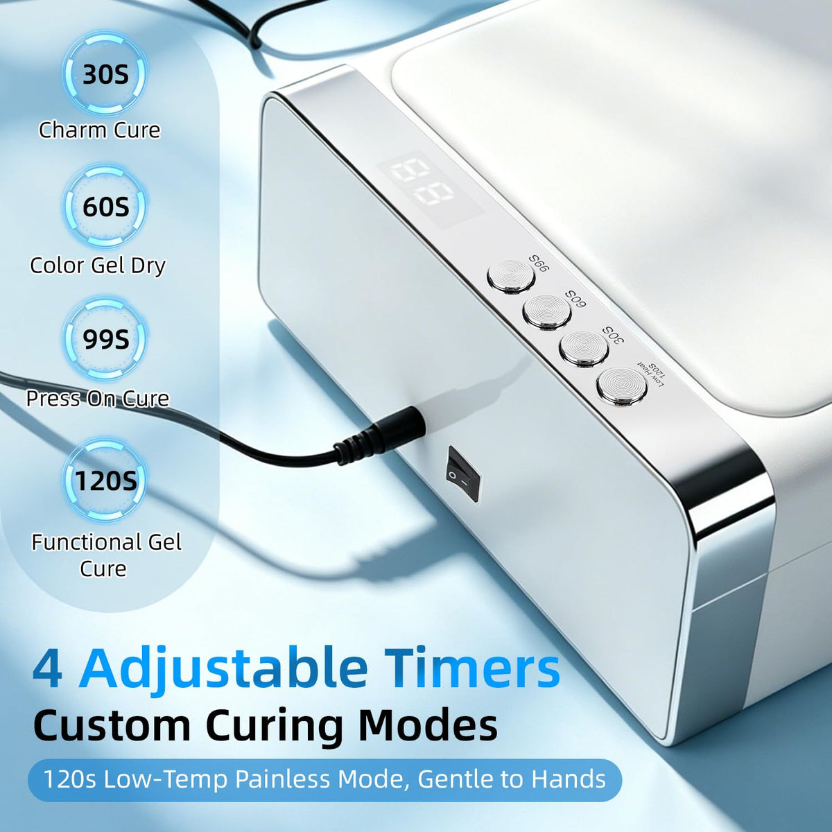 JODSONE UV LED Gel Nail Curing Lamp with Arm Rest