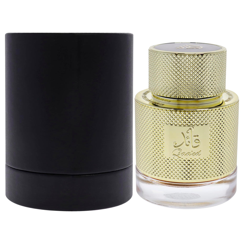 Lattafa Qaa'ed Eau de Parfum for Men, Spicy Woody Oud Leather Fragrance
