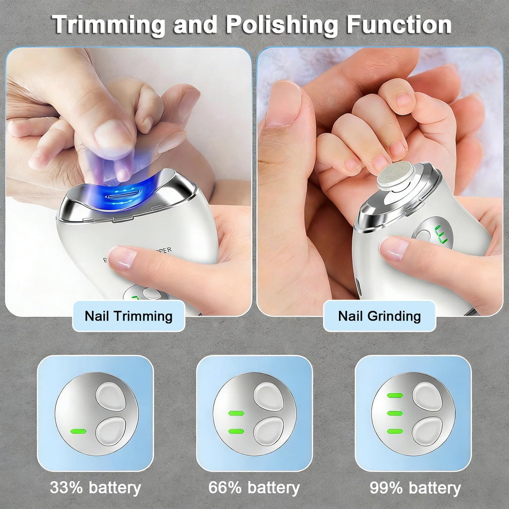 Rechargeable 4-in-1 Electric Nail Clipper with LED Light