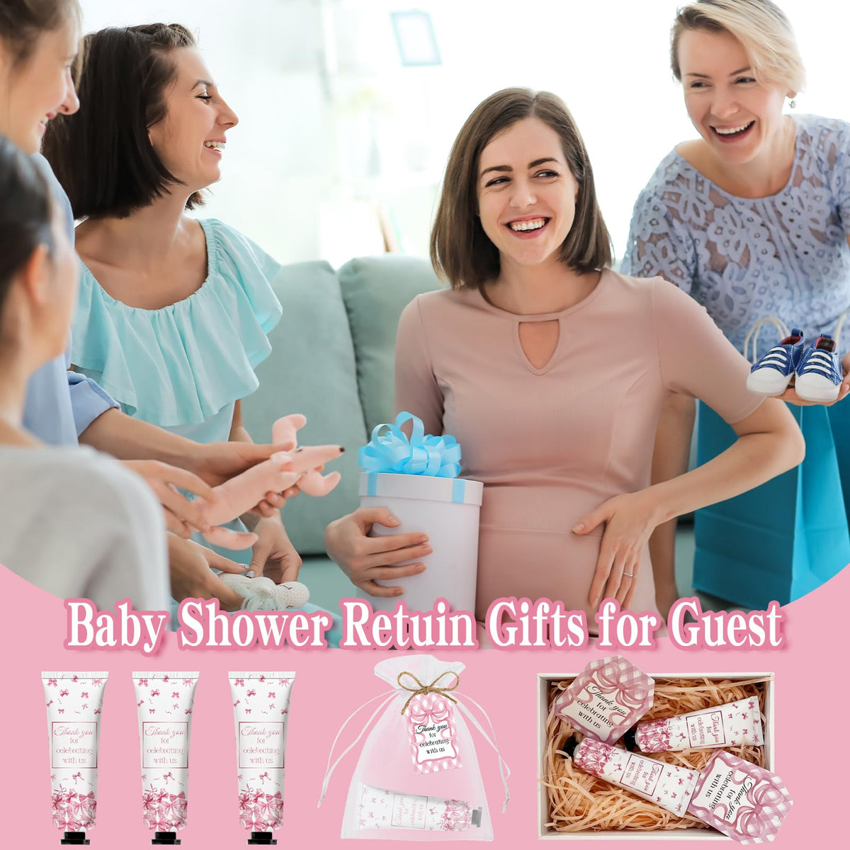 50 Hand Cream Gift Sets with Organza Bags and Thank You Cards