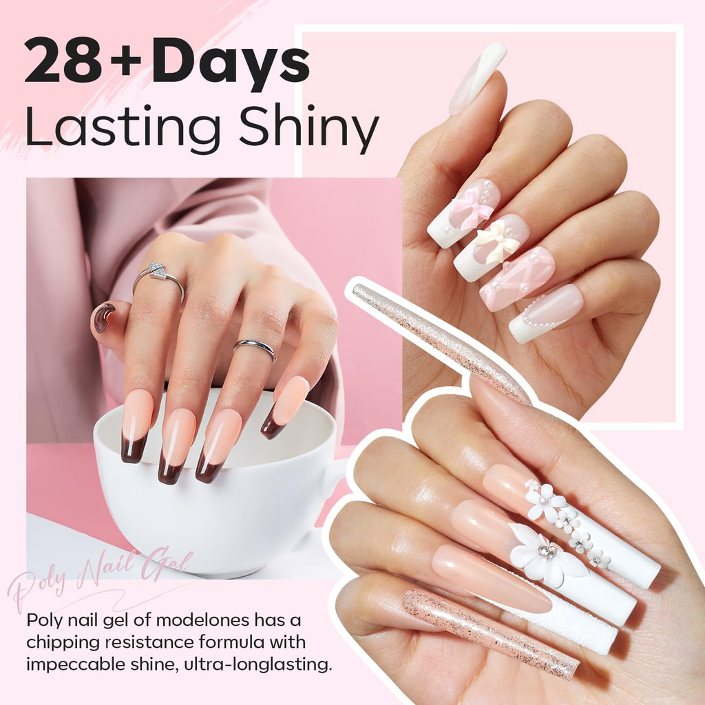 Modelones Poly Nail Gel Kit for Nail Extensions