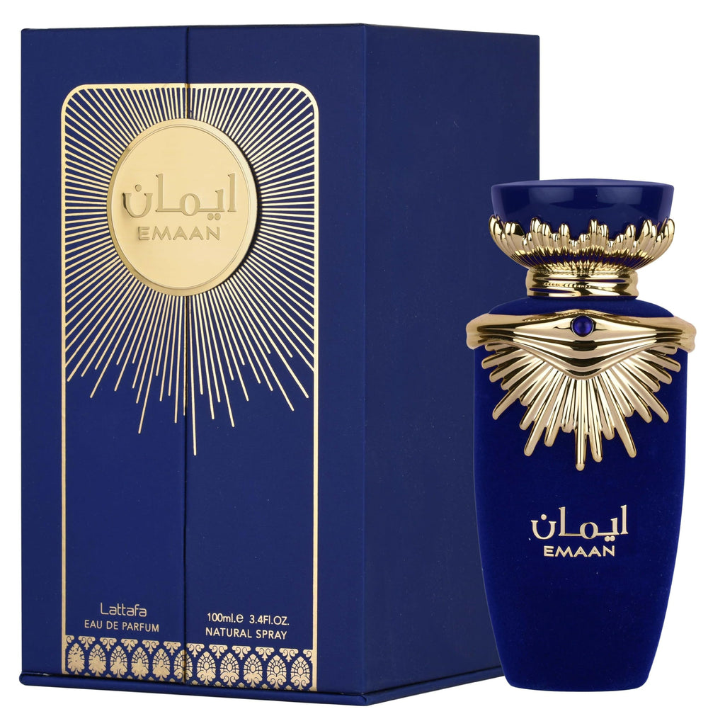Lattafa Emaan Eau de Parfum Spray for Unisex, 3.4 oz