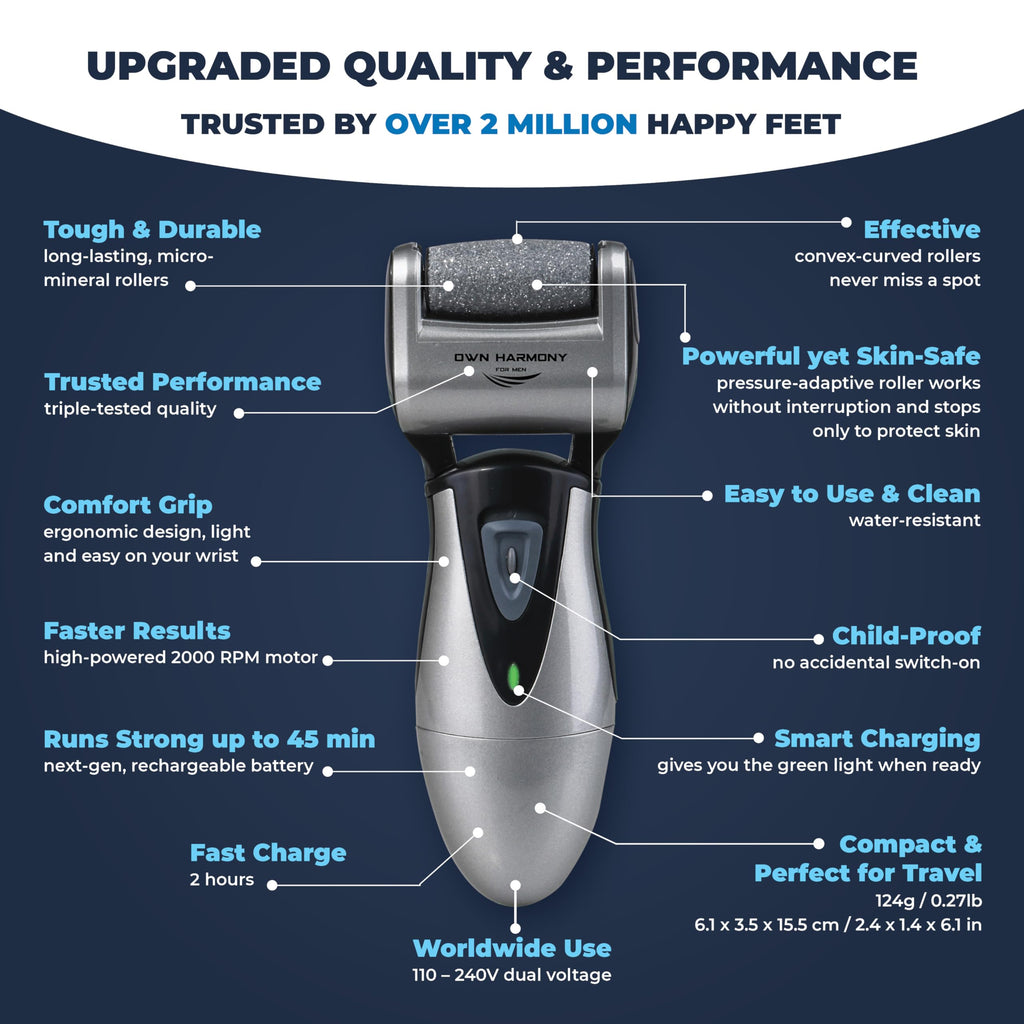 Own Harmony Electric Callus Remover, Rechargeable Foot File