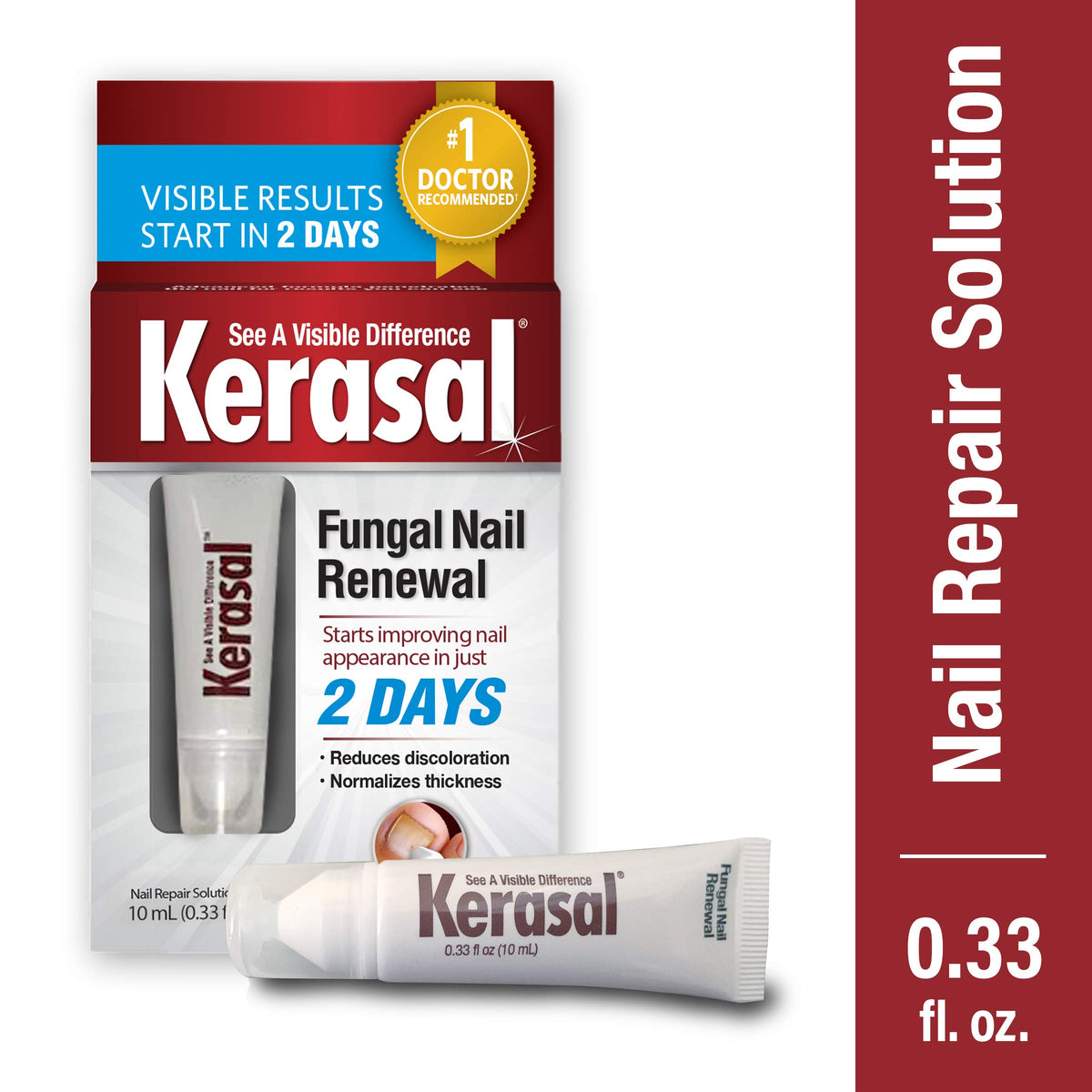 Kerasal Nail Fungal Nail Renewal Treatment, 0.33 Fl Oz, Pack of 2