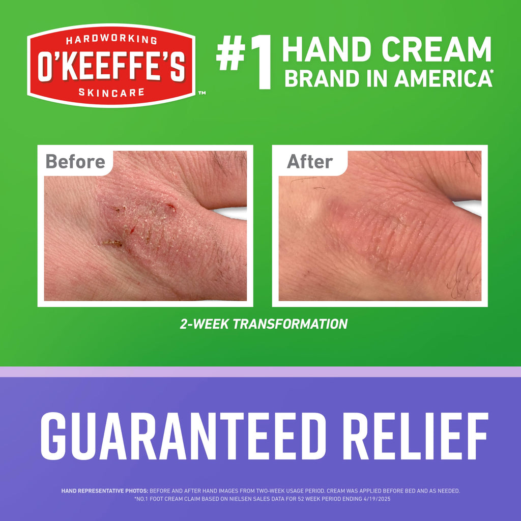 O'Keeffe's Night Treatment Combo Pack for Dry Hands, Feet & Lips