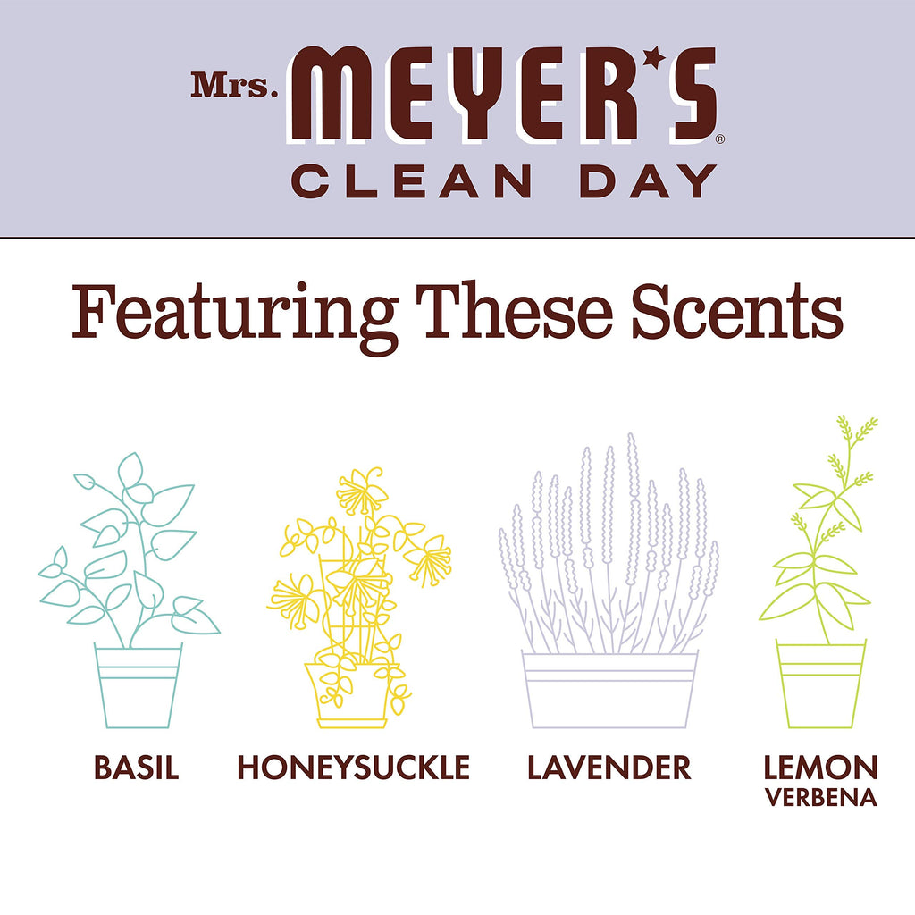 Mrs. Meyer’s Clean Day Liquid Hand Soap Refill, Lavender, 33 fl oz, Pack of 6