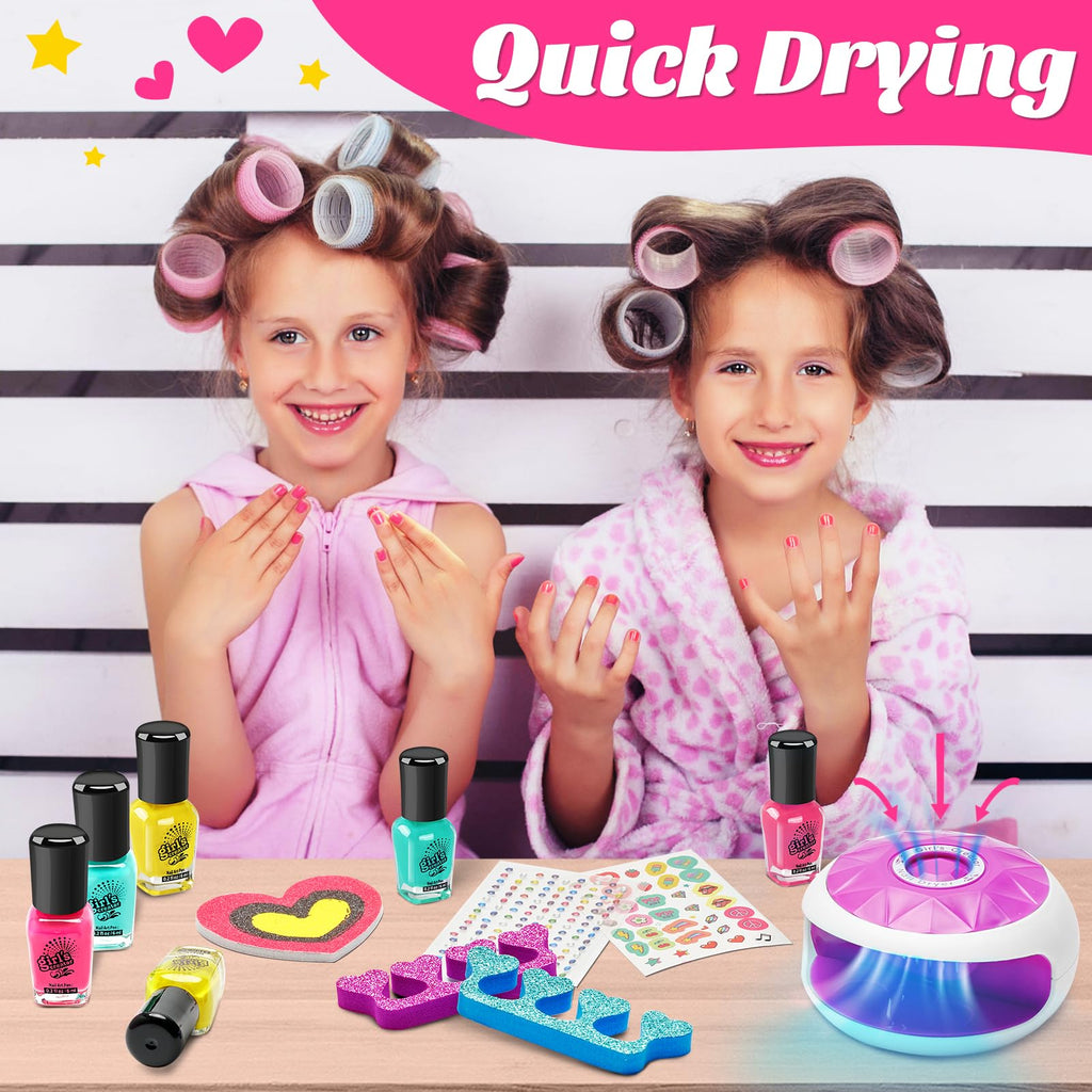 Kids Spa Day Kit with Foot Spa, Nail Dryer & Bath Bombs