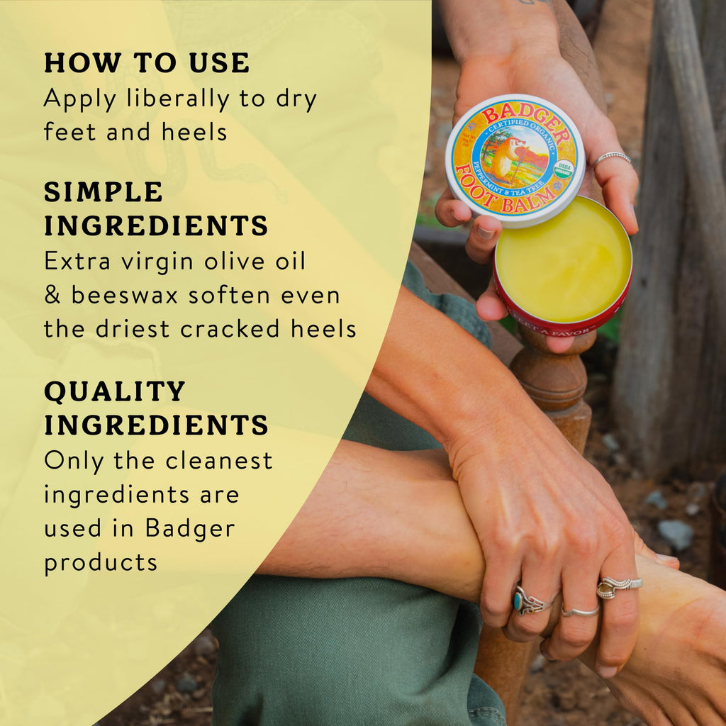Badger Organic Peppermint & Tea Tree Foot Balm
