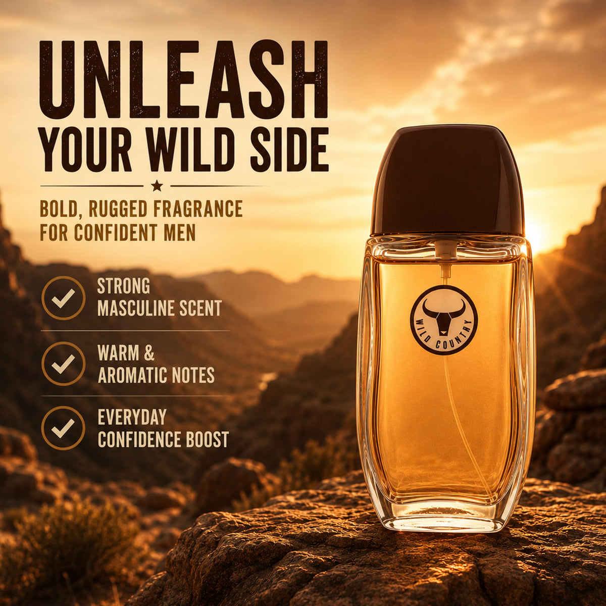 Avon Wild Country Cologne for Men, 3 Fl Oz Spray