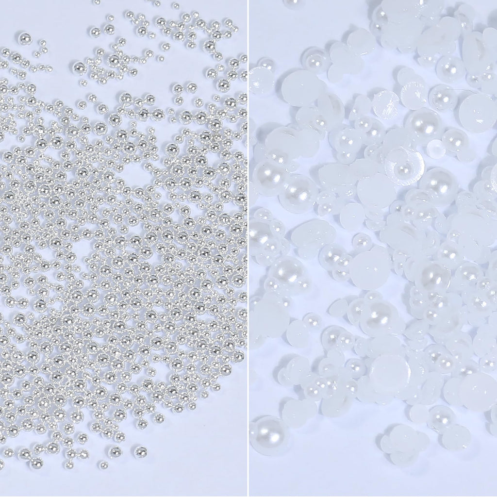 Champagne Gold Nail Rhinestones & 3D Nail Art Gems with Kit