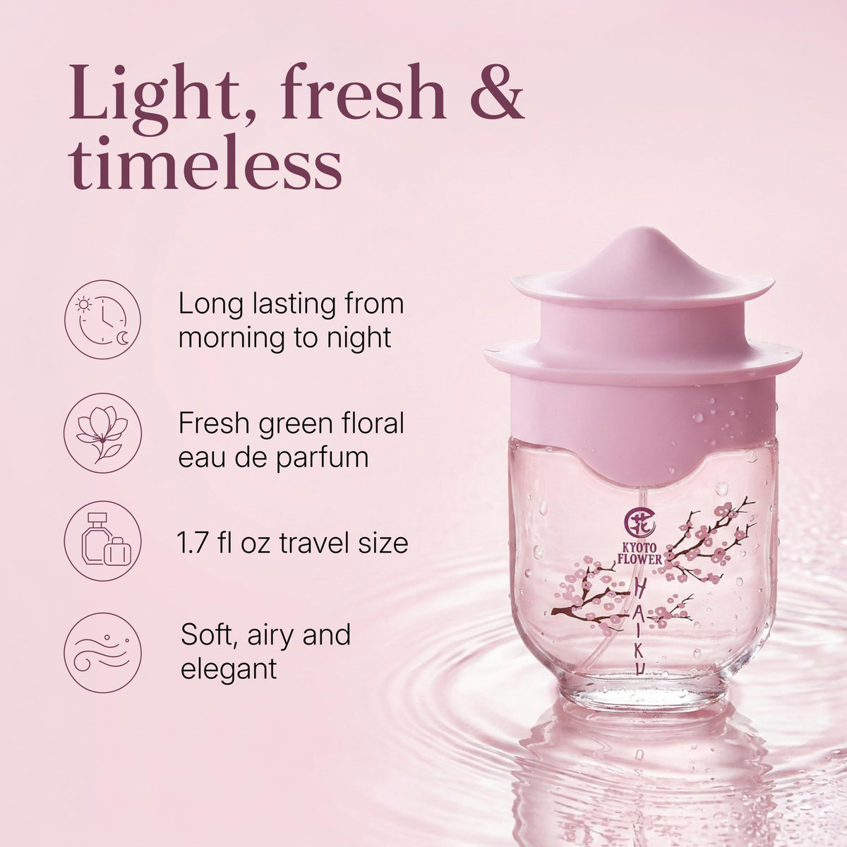 AVON Haiku Kyoto Flower Eau de Parfum for Women - Fresh Green Floral Fragrance