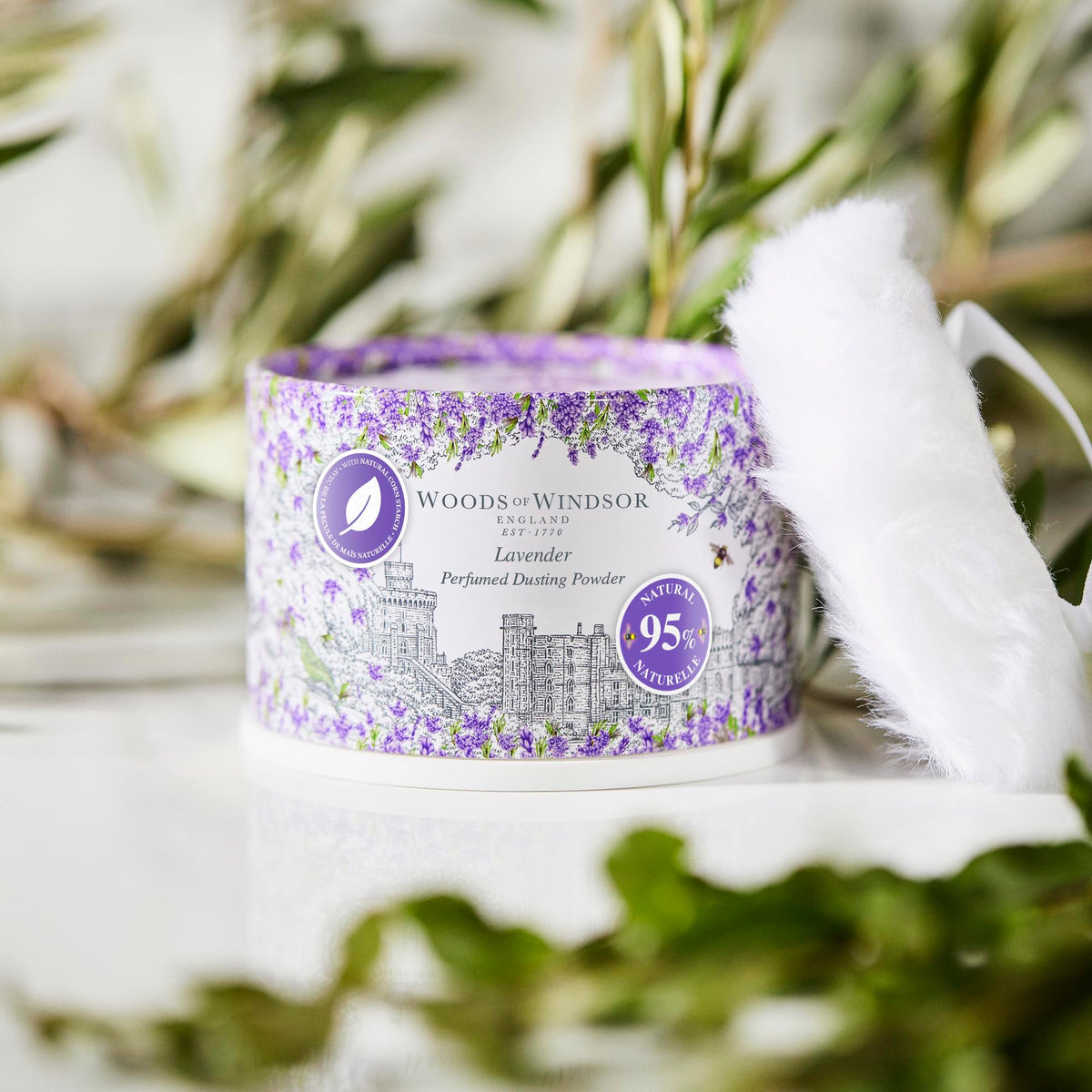 Woods of Windsor Lavender Dusting Powder with Body Puff