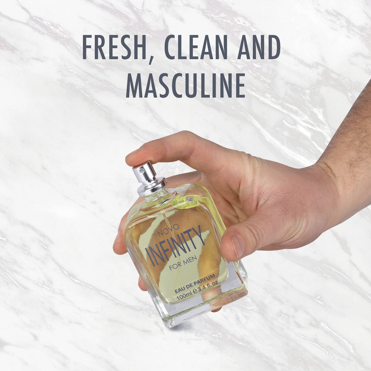 NovoGlow Infinity Eau de Parfum Spray for Men, Citrusy Floral Fragrance
