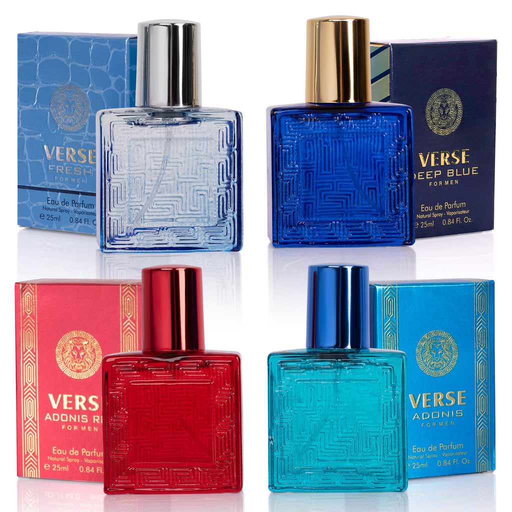 NovoGlow Verse Mini 4-Piece Men's Fragrance Gift Set, 25ml Eau de Parfum