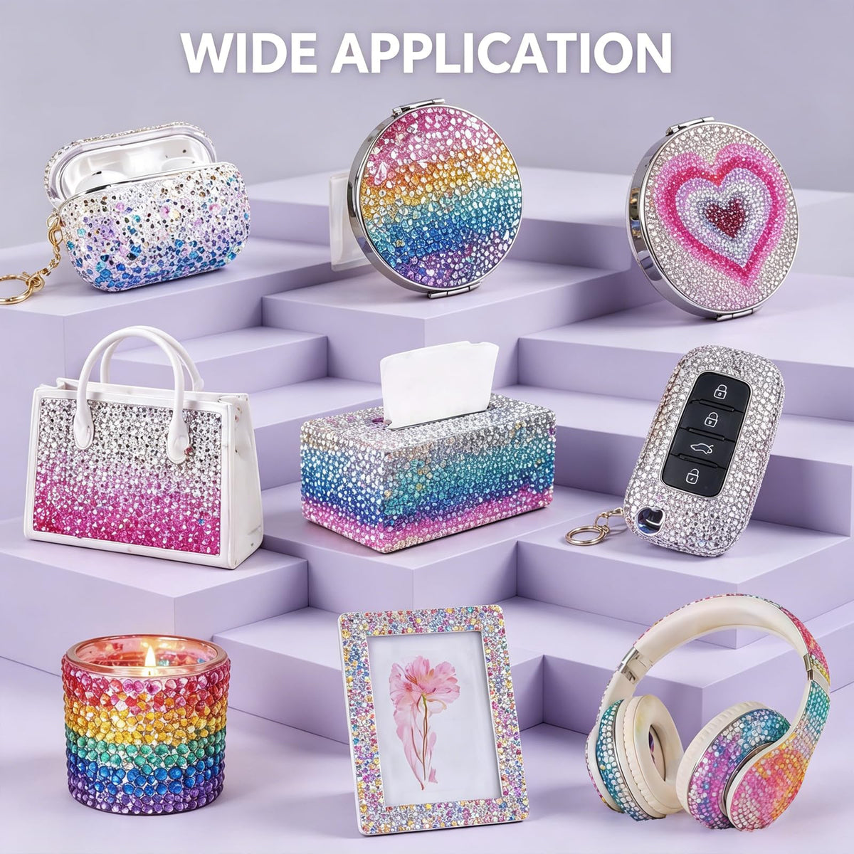 3mm Flatback Jelly Resin Rhinestones Bedazzling Kit, 40 Colors