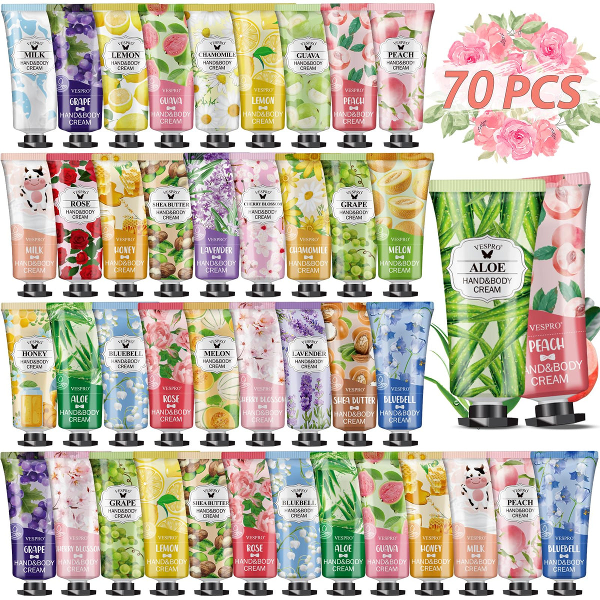 VESPRO Hand Cream Set, Mini Moisturizing Hand Lotion