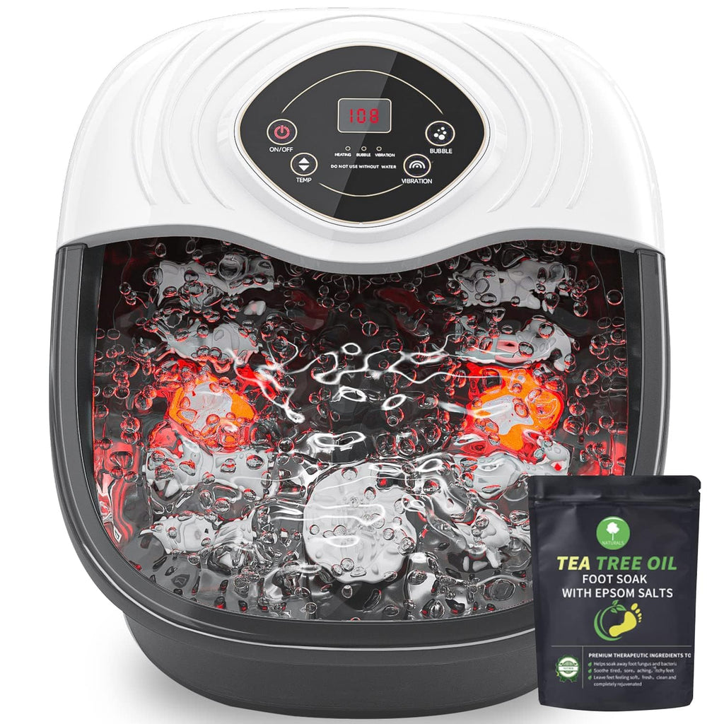 closewave Foot Spa Bath Massager with Heat, Red Light & Oxygen Bubbles
