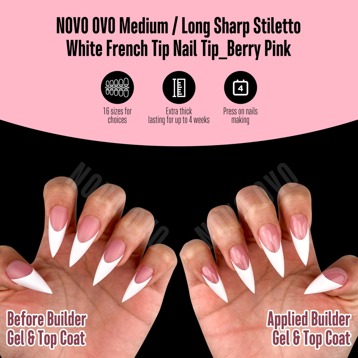 NOVO OVO Stiletto Nail Extension Tips and Forms