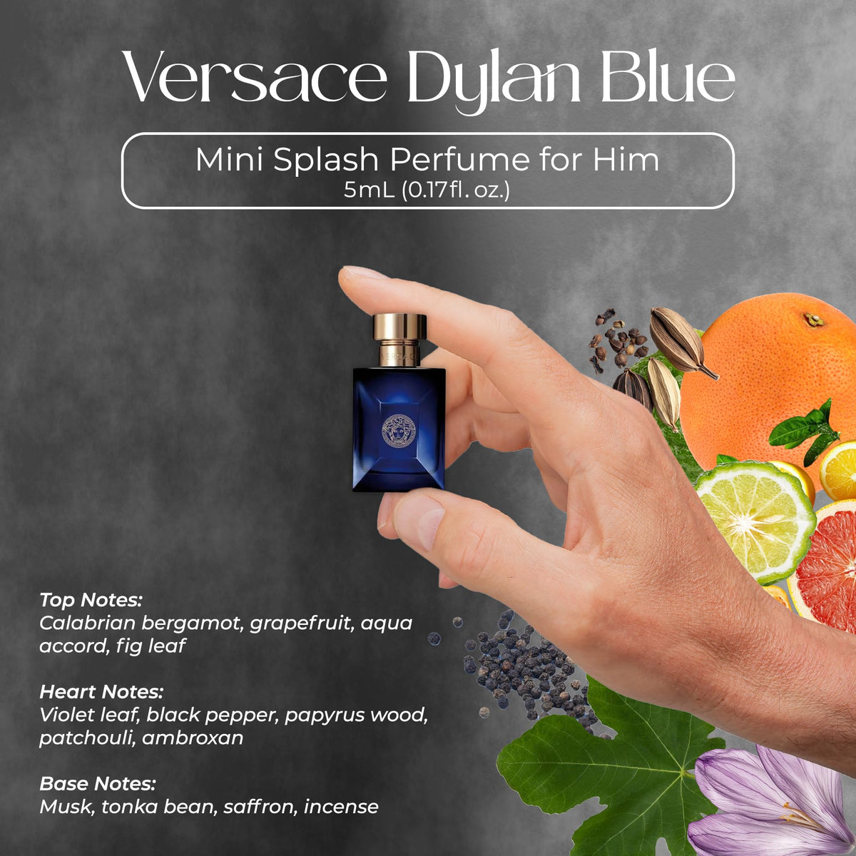 Versace Men's 4-Piece Mini Fragrance Gift Set with Travel-Size Sampler