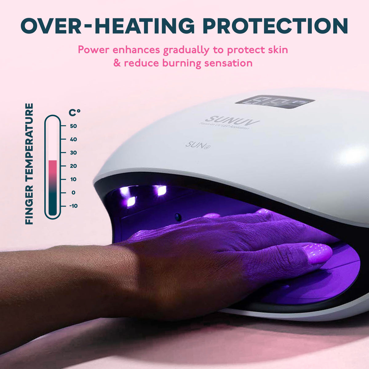 SUNUV UV LED Nail Lamp for Gel Polish with LCD Display