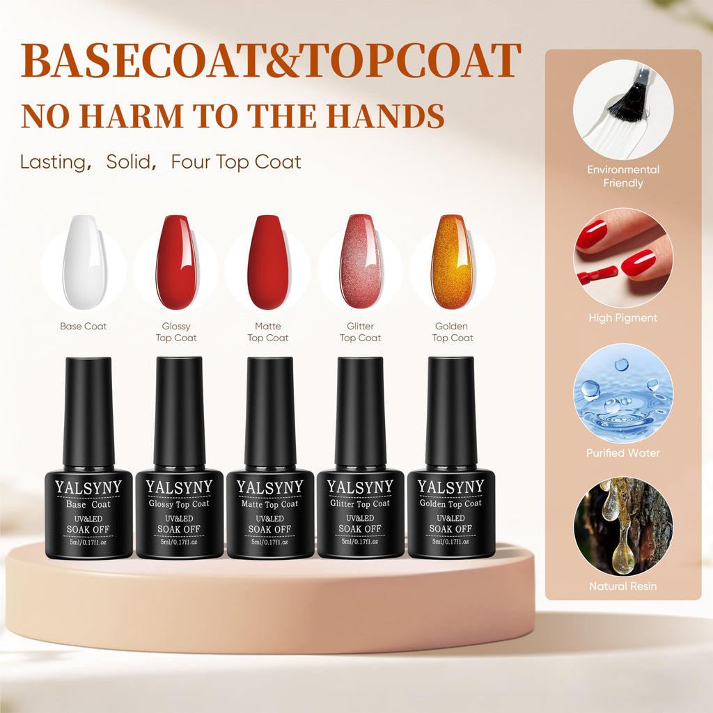 Gel Nail Polish Kit with UV Nail Lamp, Drill, Top Coats and Manicure Tools