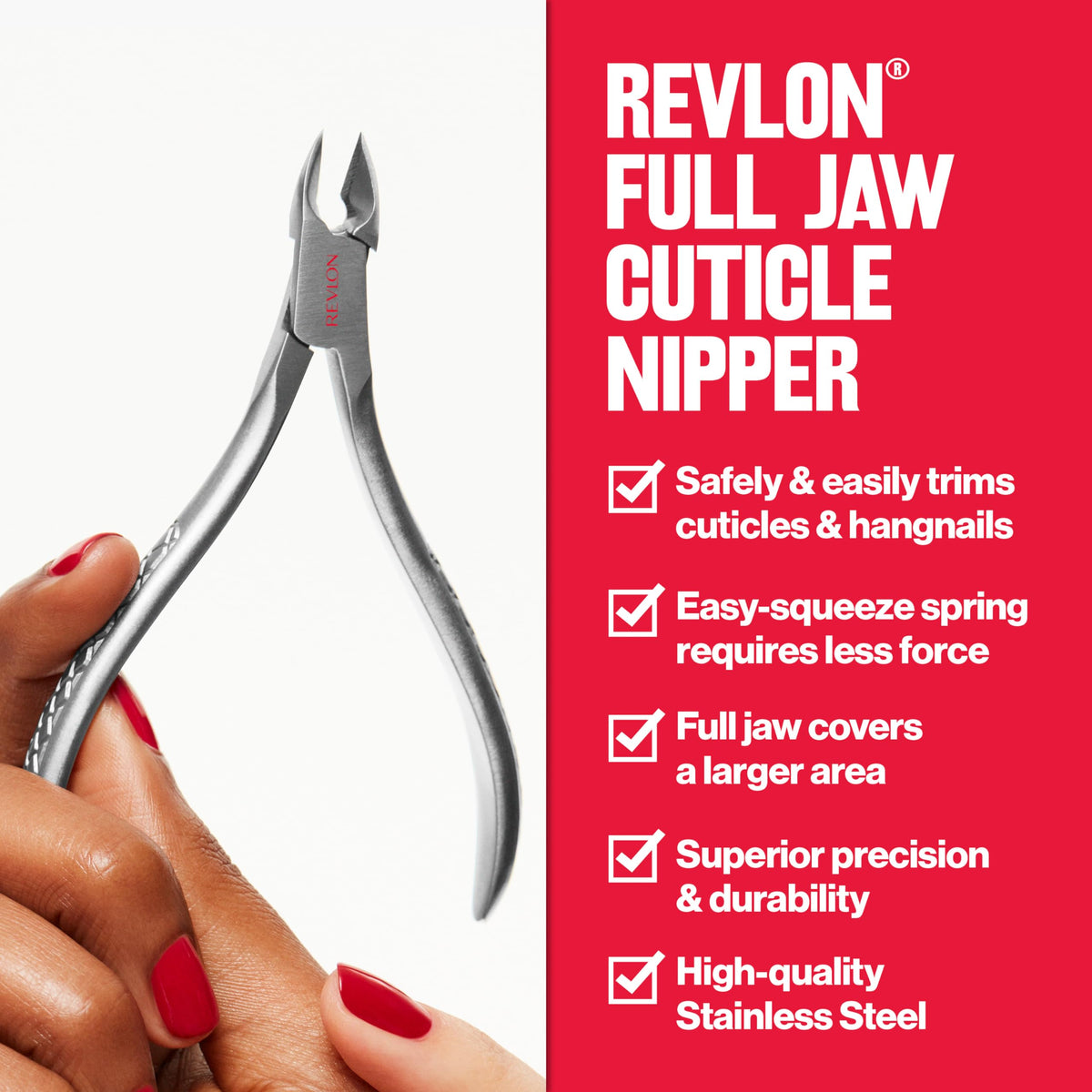 Revlon Full Jaw Cuticle Nipper Stainless Steel Manicure Tool