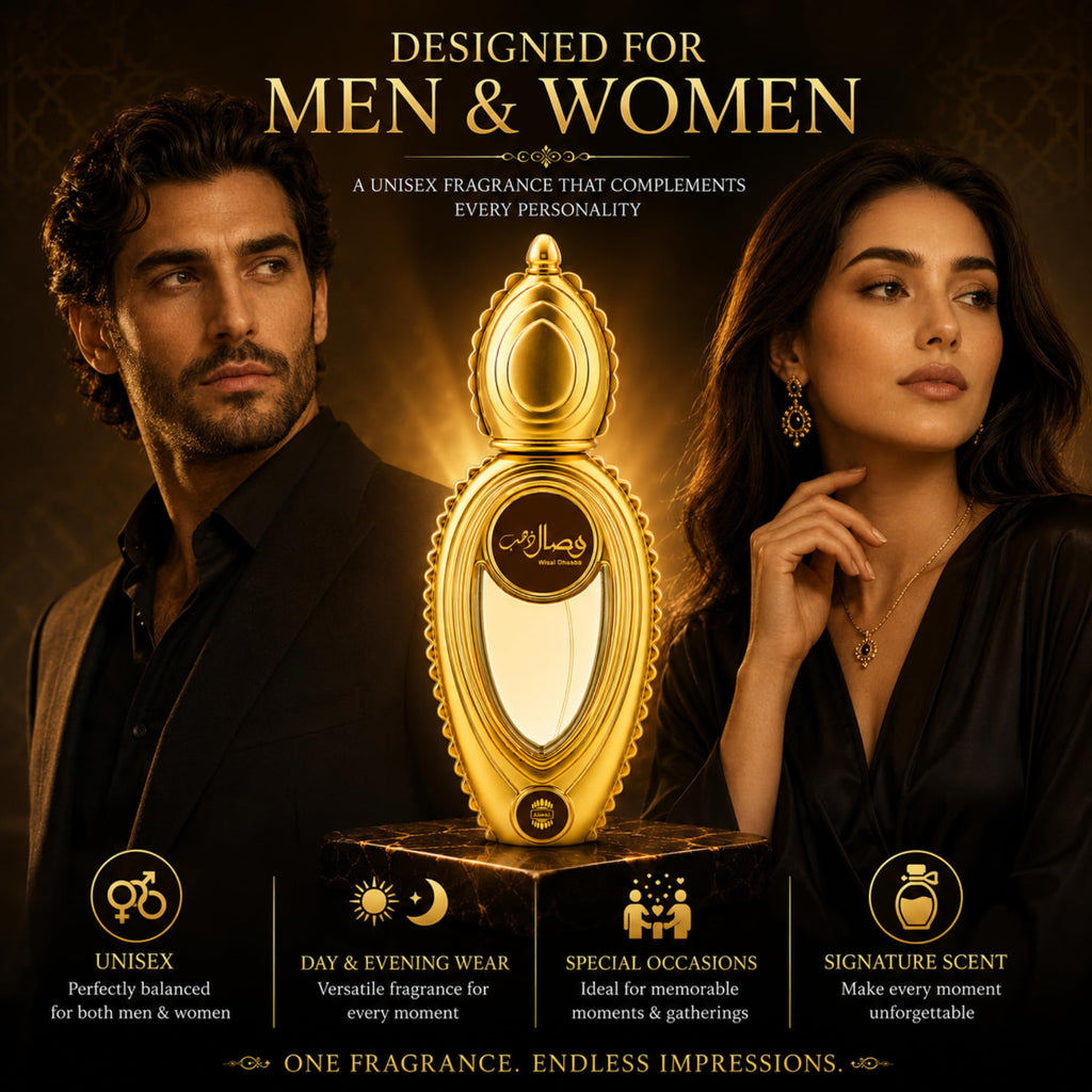 Ajmal Wisal Dhahab Eau de Parfum with Honey Oud & Musk, 1.7 fl oz