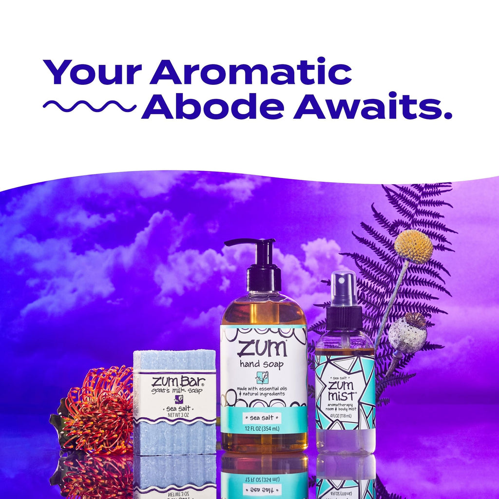 Zum Indigo Wild Home Essentials Bundle - Laundry, Hand, Room & Goat Milk Soap