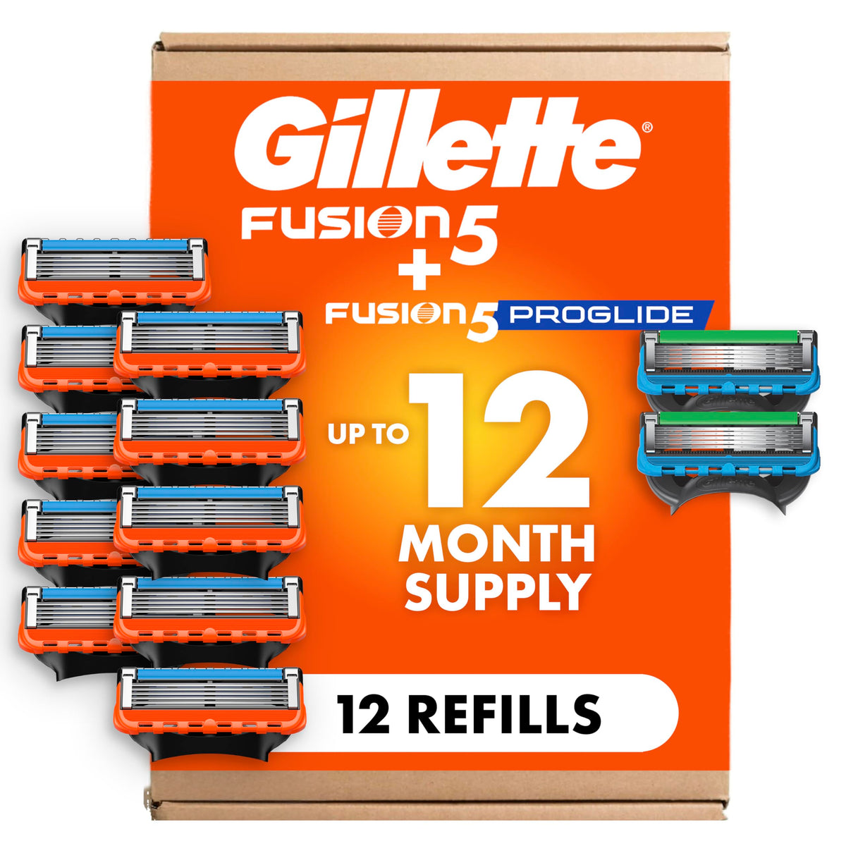 Gillette Fusion5 and ProGlide Men's Razor Blade Refills, 5-Blade Cartridges