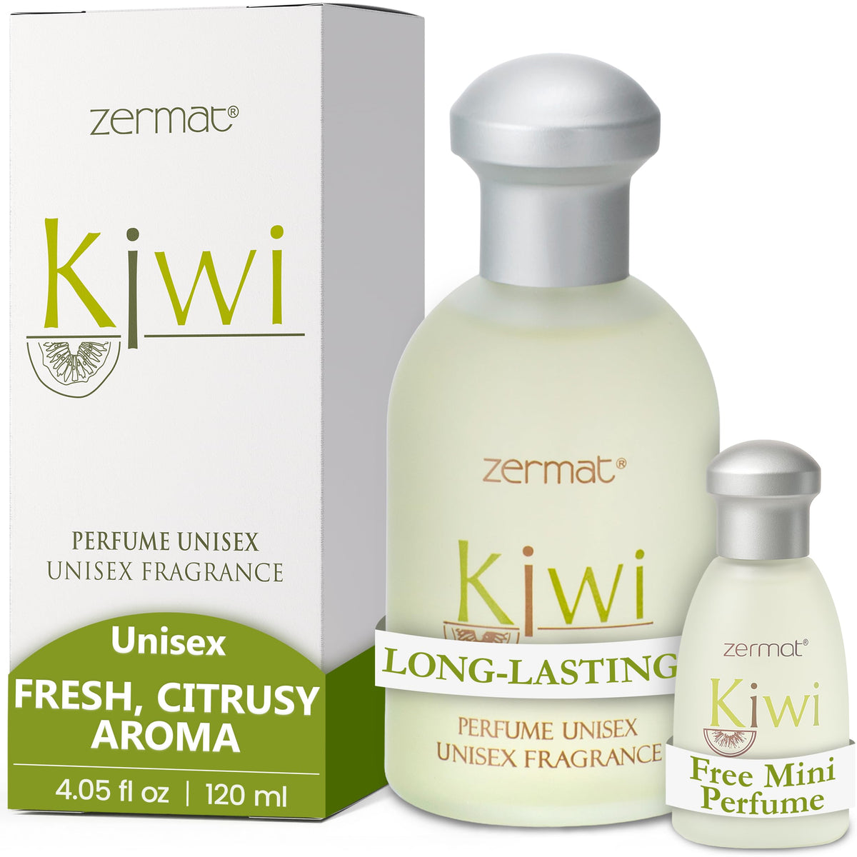 Zermat Kiwi Citric Perfume for Women and Men with Miniature