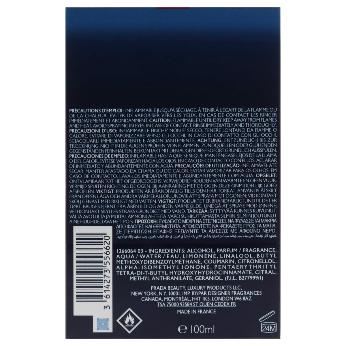 Prada Luna Rossa Ocean Eau de Toilette Spray for Men