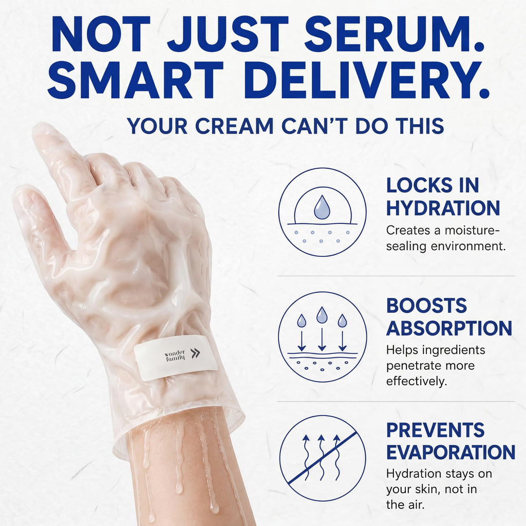 Collagen Hand Mask Gloves with Shea Butter, Vitamin E & Urea
