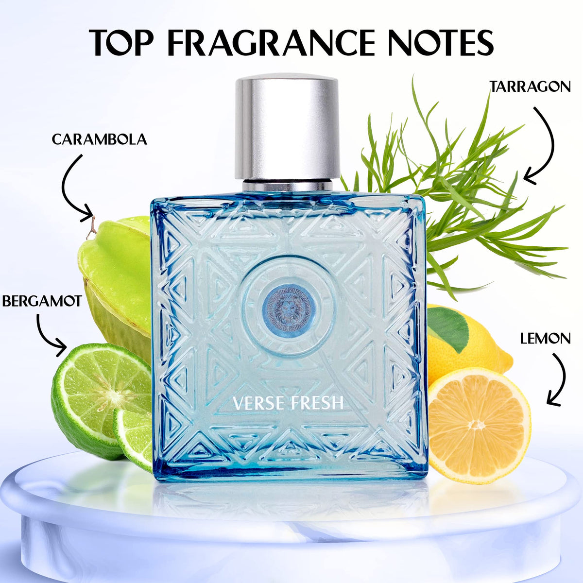 NovoGlow Verse Fresh for Men Eau de Parfum Spray, 3.4 Fl Oz