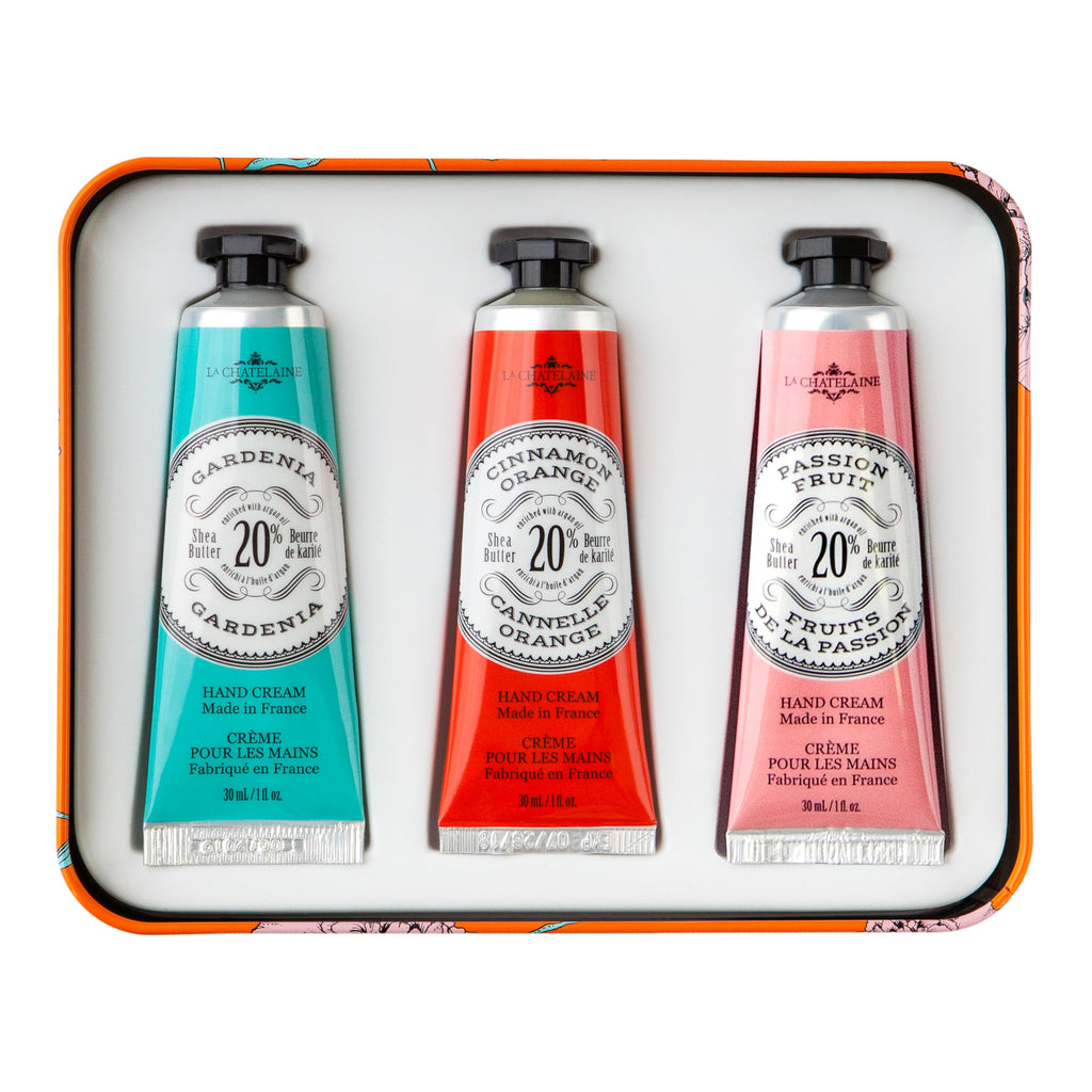 La Chatelaine Hand Cream Trio Tin with Organic Shea Butter